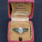 GIA Inscribed 1.02 Carat Marquise Diamond & Green Accent Engagement 14K Ring