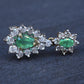 IGI Certified 1.70 CTW Natural Emerald & 2.00 CTW Diamond Drop Earrings in 14K
