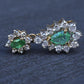IGI Certified 1.70 CTW Natural Emerald & 2.00 CTW Diamond Drop Earrings in 14K