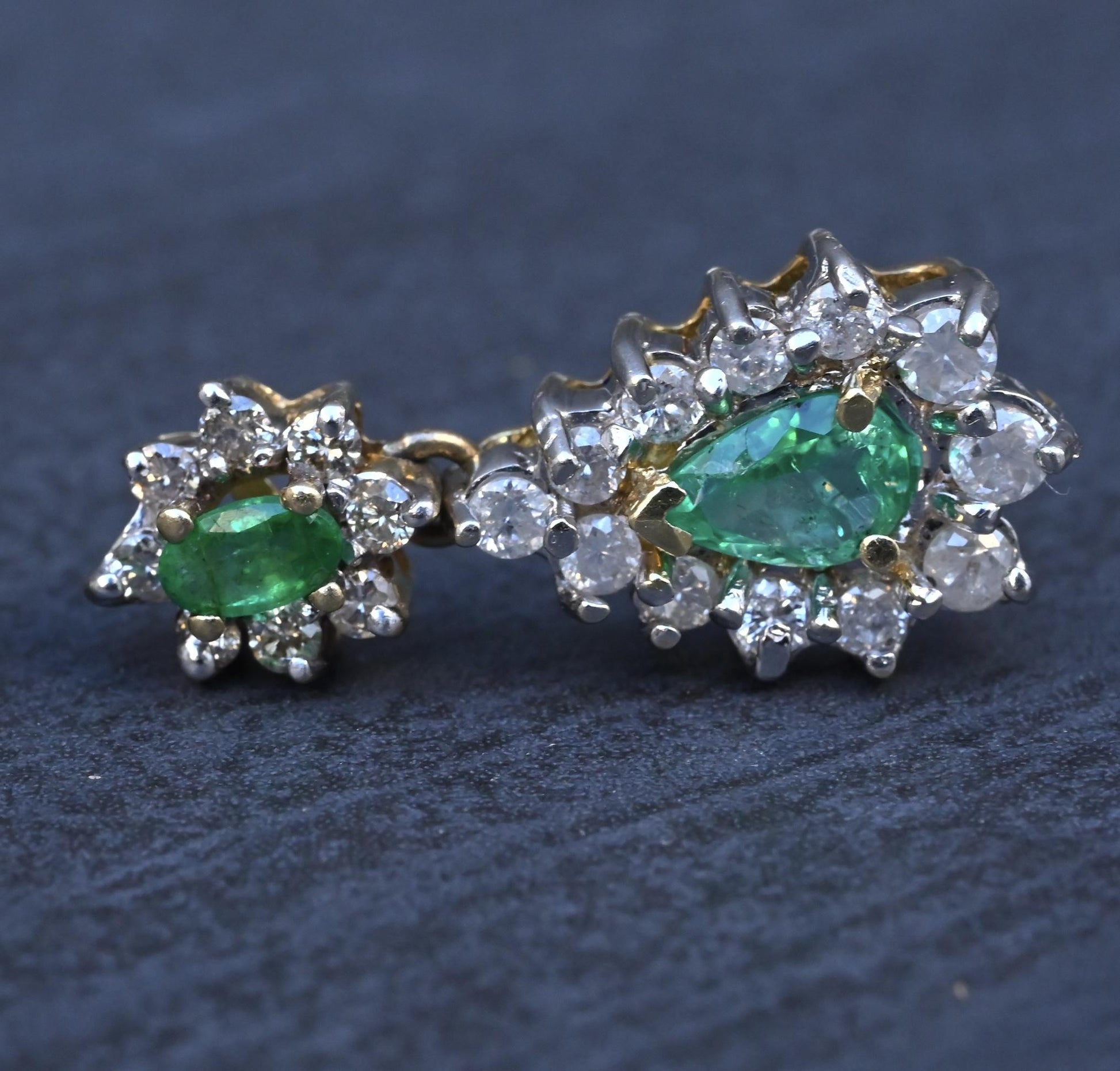 IGI Certified 1.70 CTW Natural Emerald & 2.00 CTW Diamond Drop Earrings in 14K