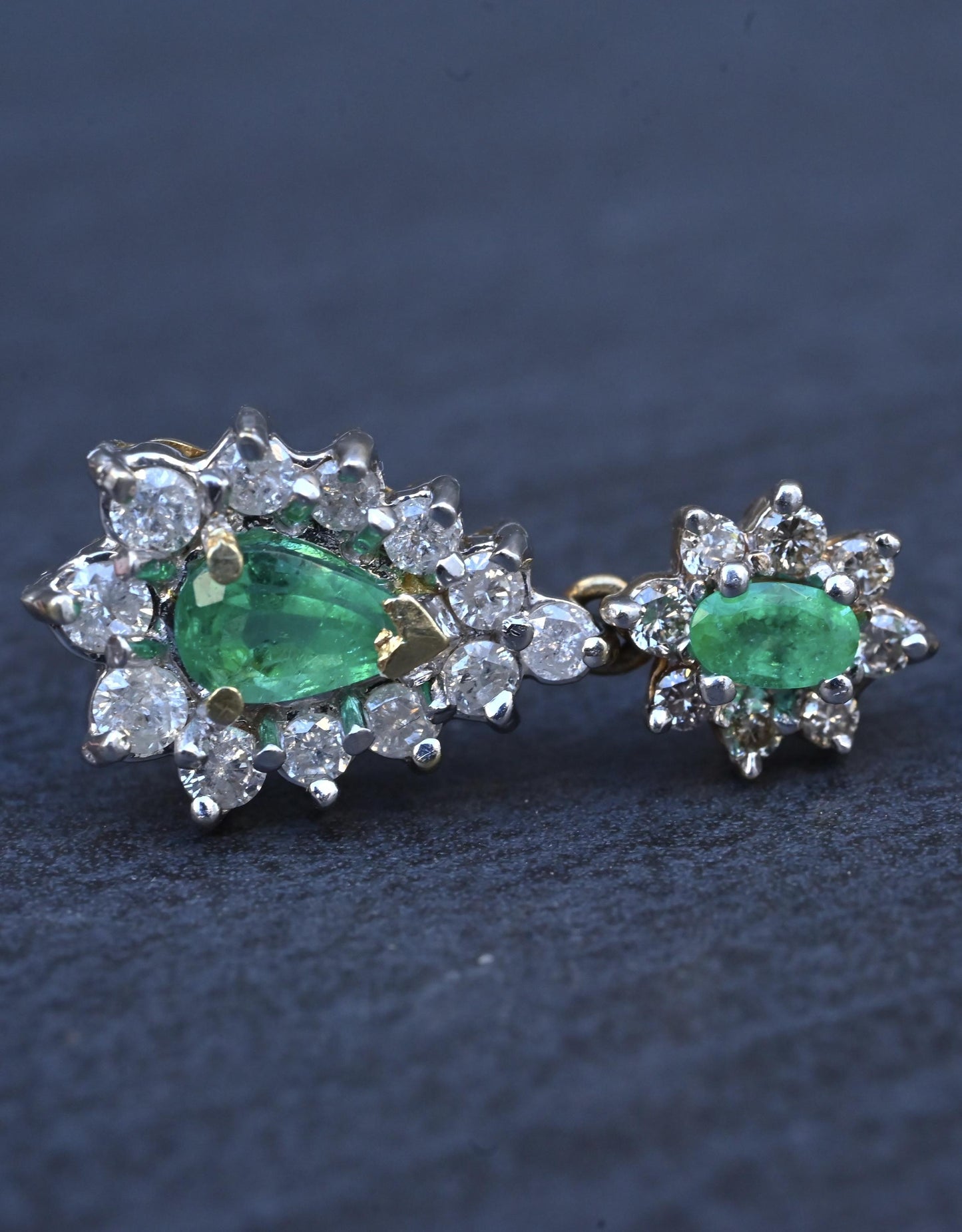 IGI Certified 1.70 CTW Natural Emerald & 2.00 CTW Diamond Drop Earrings in 14K
