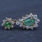 IGI Certified 1.70 CTW Natural Emerald & 2.00 CTW Diamond Drop Earrings in 14K