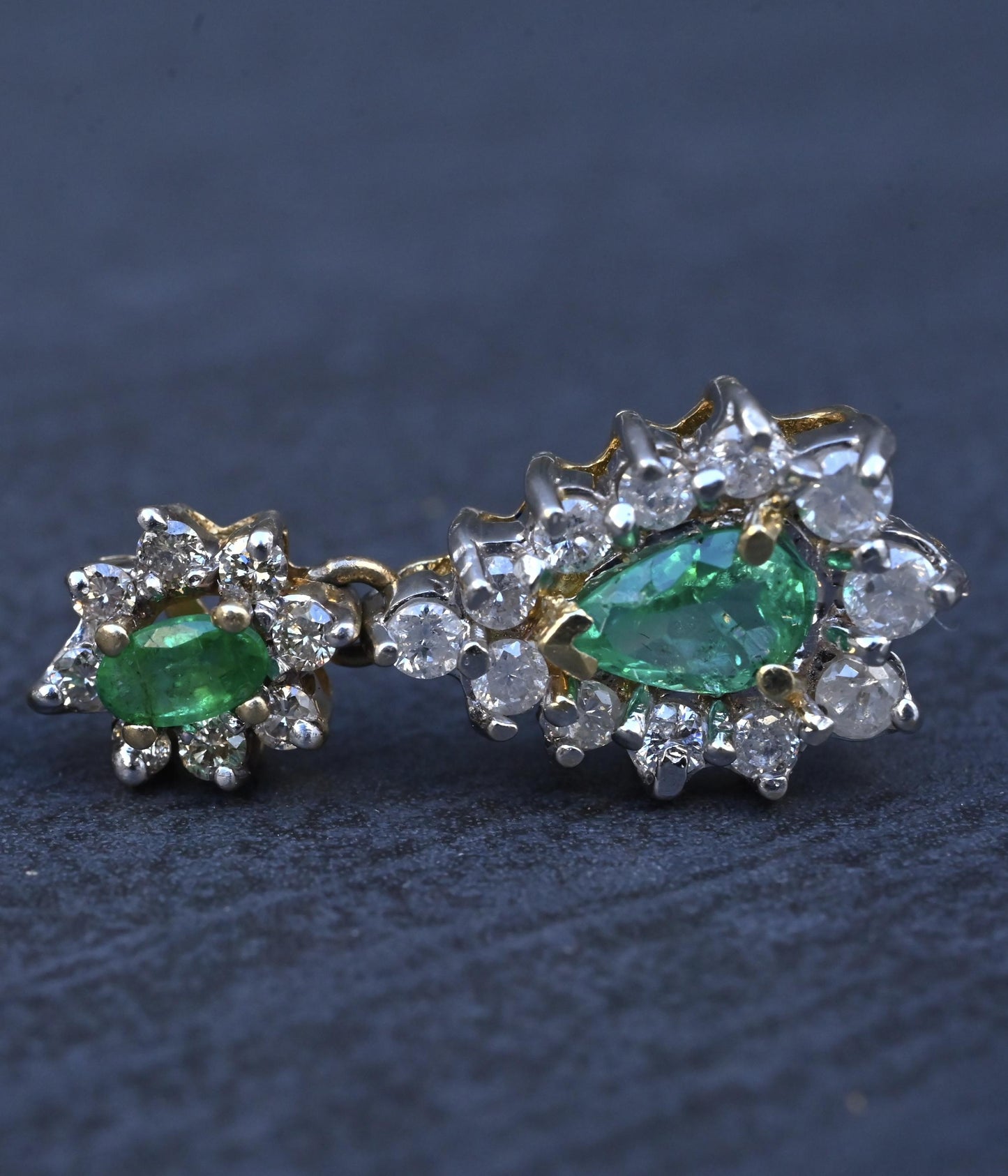 IGI Certified 1.70 CTW Natural Emerald & 2.00 CTW Diamond Drop Earrings in 14K