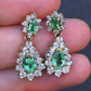 IGI Certified 1.70 CTW Natural Emerald & 2.00 CTW Diamond Drop Earrings in 14K