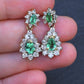IGI Certified 1.70 CTW Natural Emerald & 2.00 CTW Diamond Drop Earrings in 14K