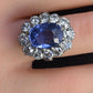 Rare Antique Platinum GIA 8.62ct No Heat Ceylon Sapphire & Old Cut Diamonds