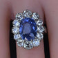 Rare Antique Platinum GIA 8.62ct No Heat Ceylon Sapphire & Old Cut Diamonds