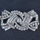 Antique Art Deco 8ctw Old European Diamond Platinum Brooch Pin IGI Certified