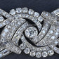 Antique Art Deco 8ctw Old European Diamond Platinum Brooch Pin IGI Certified