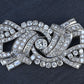 Antique Art Deco 8ctw Old European Diamond Platinum Brooch Pin IGI Certified