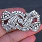Antique Art Deco 8ctw Old European Diamond Platinum Brooch Pin IGI Certified