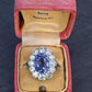 Rare Antique Platinum GIA 8.62ct No Heat Ceylon Sapphire & Old Cut Diamonds