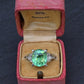 Rare GIA 6.57 Ct Unheated Natural Green Paraiba Tourmaline & Diamond Ring 18K
