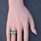 Rare GIA 6.57 Ct Unheated Natural Green Paraiba Tourmaline & Diamond Ring 18K