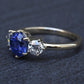 GIA 1.54ct Burma No Heat Sapphire With Old European Cut Diamonds 18K Gold Ring
