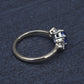 GIA 1.54ct Burma No Heat Sapphire With Old European Cut Diamonds 18K Gold Ring