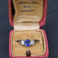 GIA 1.54ct Burma No Heat Sapphire With Old European Cut Diamonds 18K Gold Ring