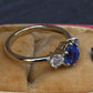 GIA 1.54ct Burma No Heat Sapphire With Old European Cut Diamonds 18K Gold Ring