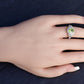 14K White Gold Peridot & Diamond Ring – Size 5.5 3.79 Grams
