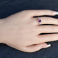 Platinum Sapphire & Diamond Ring – 0.68 CT Sapphire, 0.08 TCW Diamonds, Size 8