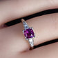 Platinum Sapphire & Diamond Ring – 0.68 CT Sapphire, 0.08 TCW Diamonds, Size 8