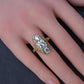 GIA Certified 14K Gold Art Deco Three-Stone Diamond Engagement Ring 2.00 TCW