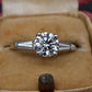 GIA 1.16 Carat H SI1 Round Brilliant Diamond Engagement Ring 14K Gold Platinum