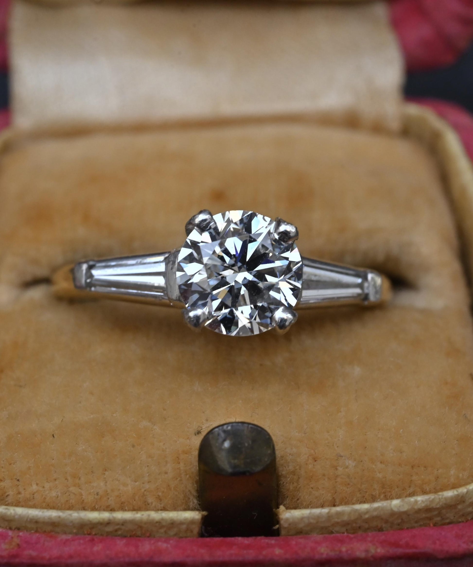 GIA 1.16 Carat H SI1 Round Brilliant Diamond Engagement Ring 14K Gold Platinum