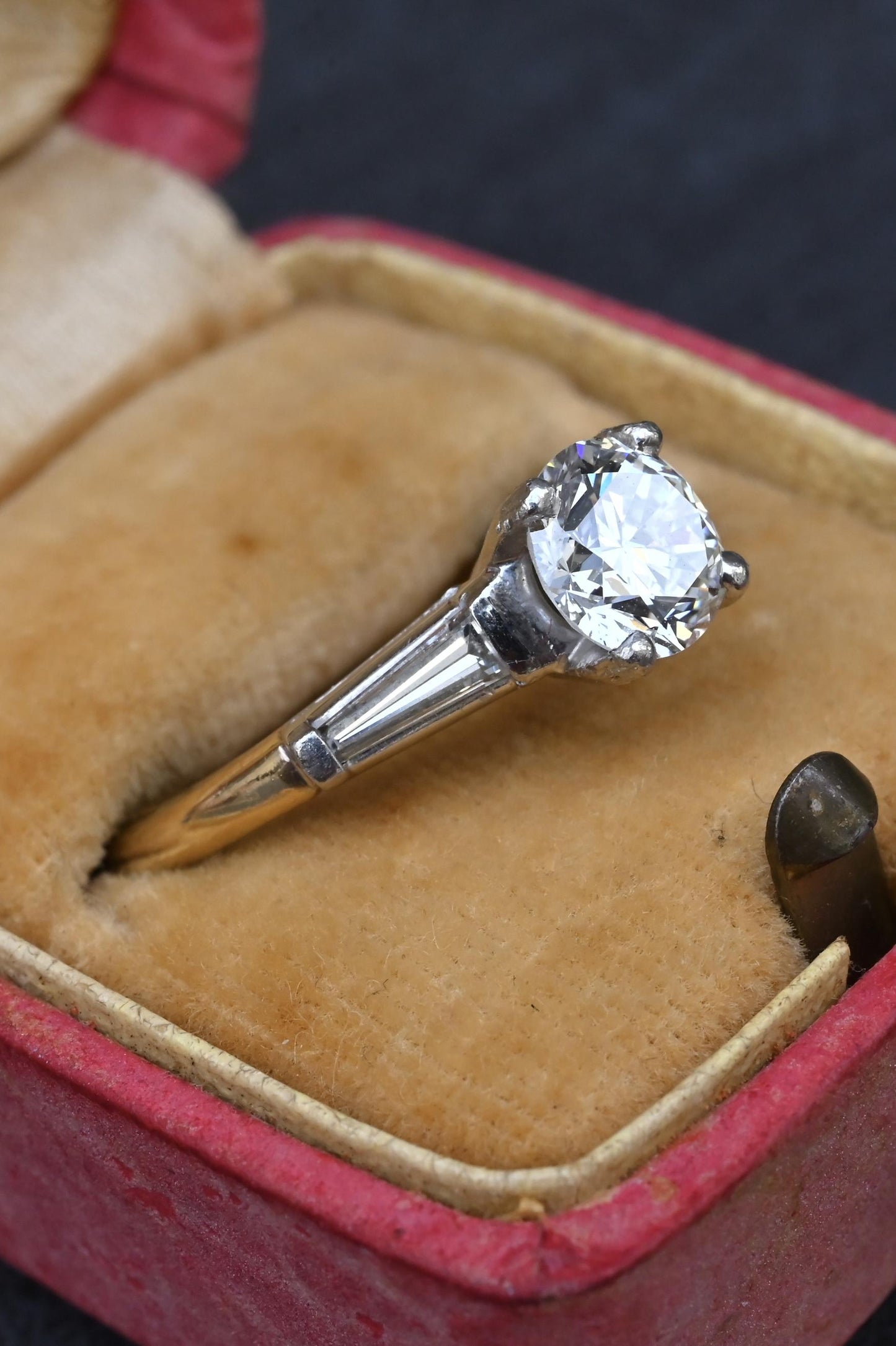 GIA 1.16 Carat H SI1 Round Brilliant Diamond Engagement Ring 14K Gold Platinum