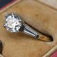 GIA 1.16 Carat H SI1 Round Brilliant Diamond Engagement Ring 14K Gold Platinum