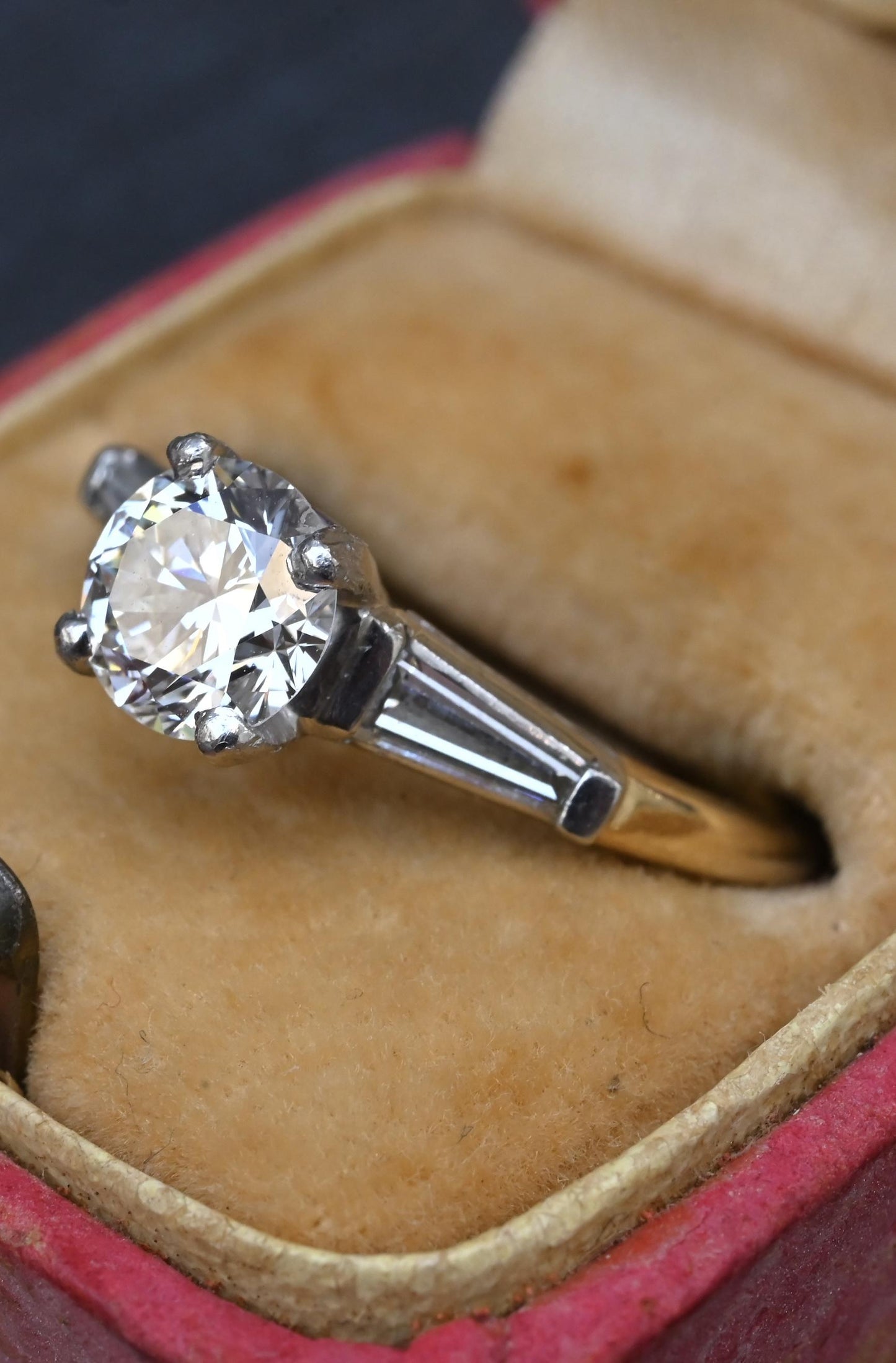GIA 1.16 Carat H SI1 Round Brilliant Diamond Engagement Ring 14K Gold Platinum
