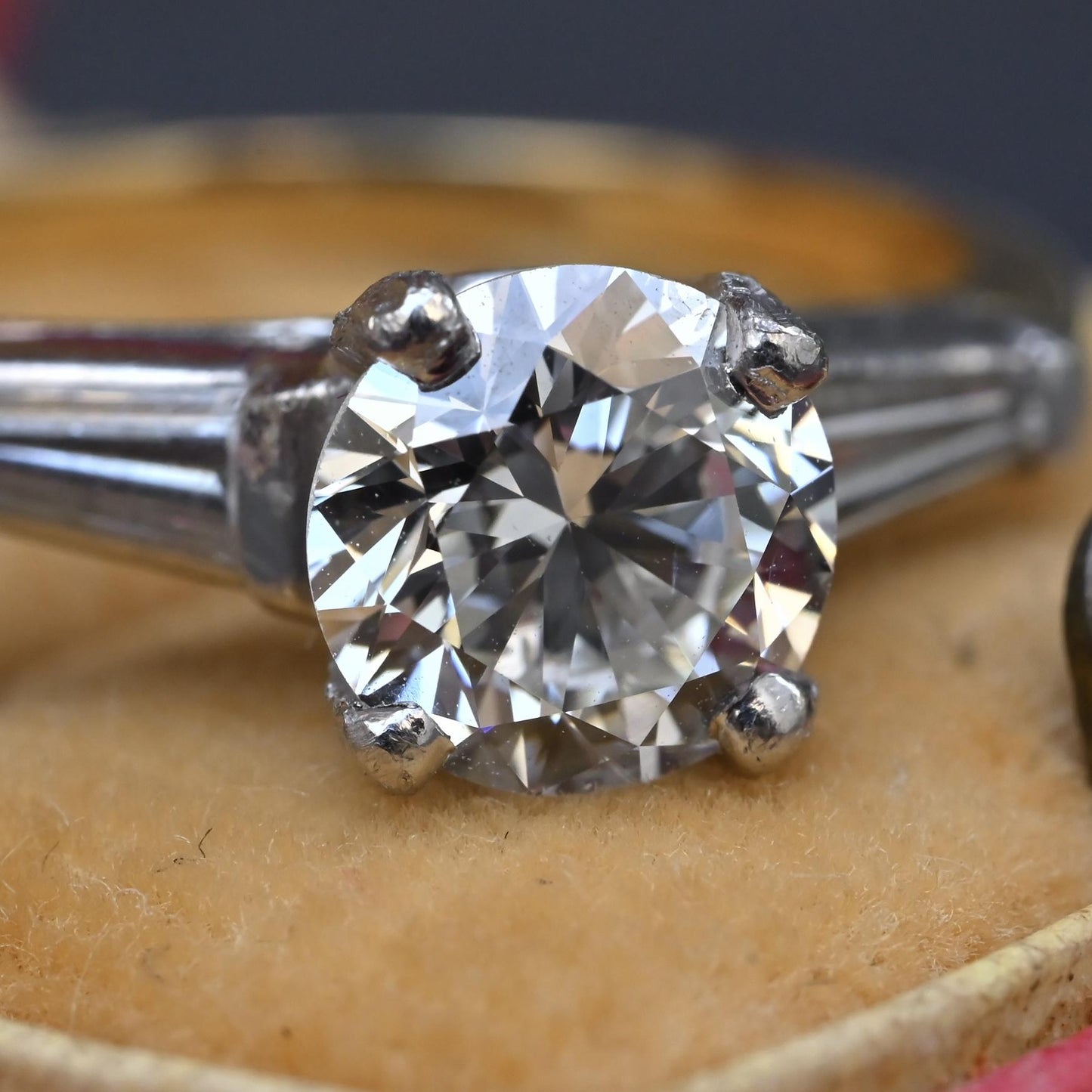 GIA 1.16 Carat H SI1 Round Brilliant Diamond Engagement Ring 14K Gold Platinum