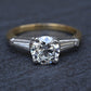 GIA 1.16 Carat H SI1 Round Brilliant Diamond Engagement Ring 14K Gold Platinum