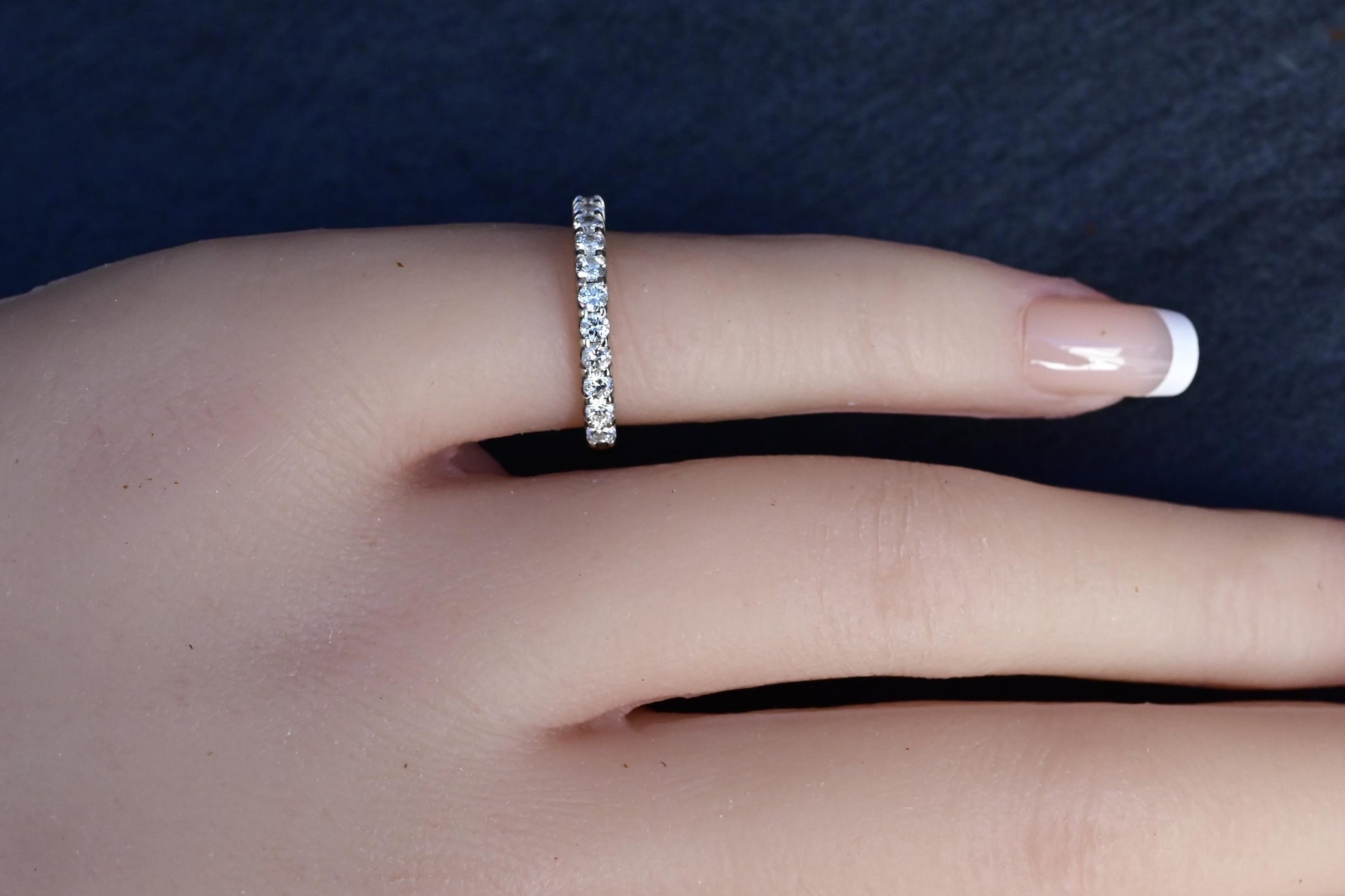 Classic 18K White Gold Diamond Band – 0.35 TCW Natural Diamonds Size 4