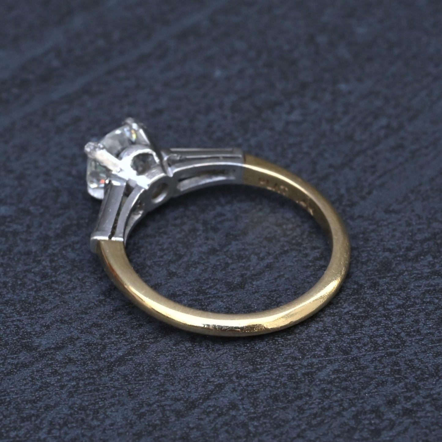 GIA 1.16 Carat H SI1 Round Brilliant Diamond Engagement Ring 14K Gold Platinum