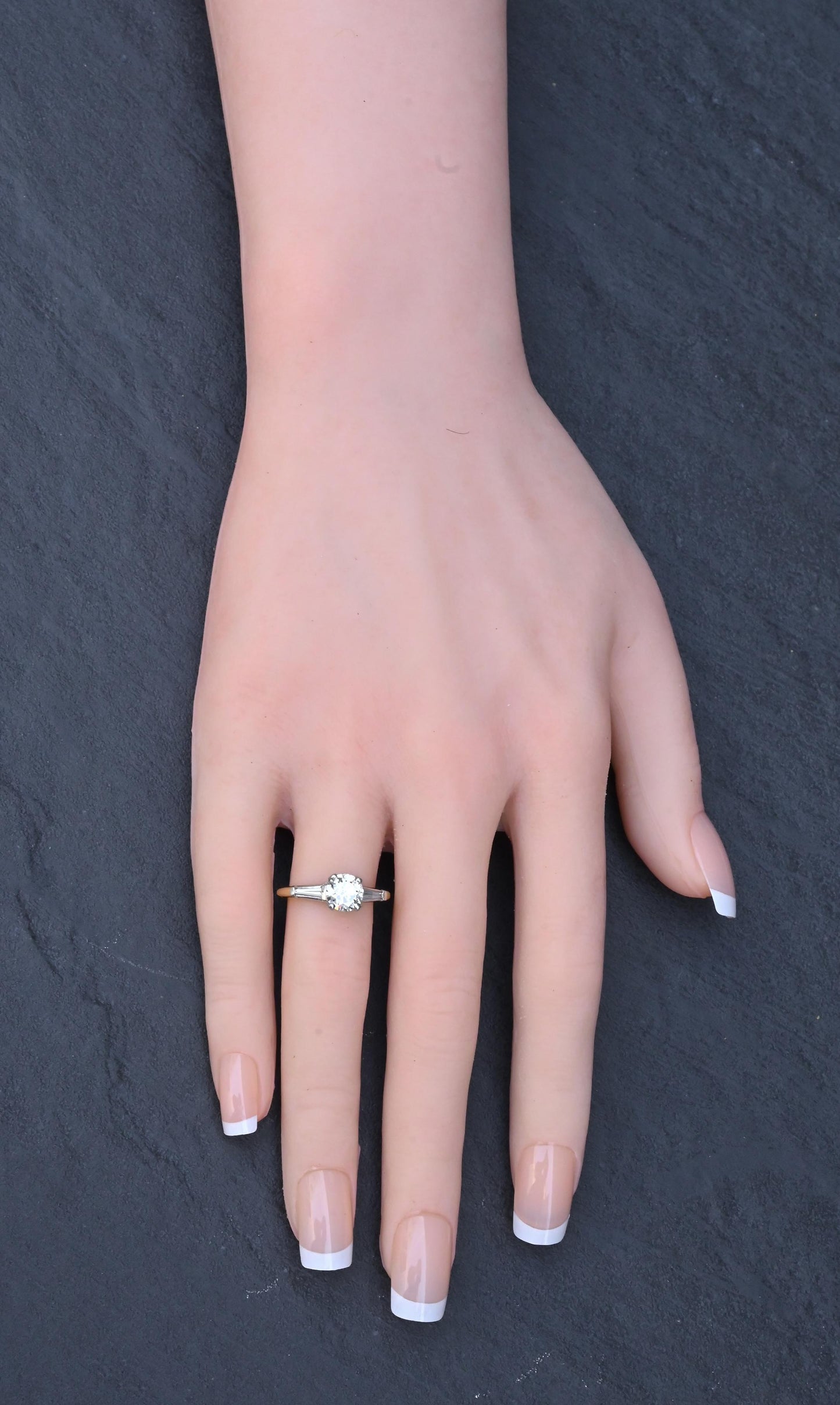 GIA 1.16 Carat H SI1 Round Brilliant Diamond Engagement Ring 14K Gold Platinum