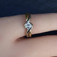 FRED 18K Yellow & White Gold Diamond Ring – 0.30 Carat, IGI Certified, Size 5