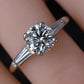 GIA 1.16 Carat H SI1 Round Brilliant Diamond Engagement Ring 14K Gold Platinum