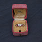 Vintage Art Deco 14K Gold Antique Cut Diamond & Natural Ruby Gypsy Ring Size 7
