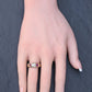 Vintage Art Deco 14K Gold Antique Cut Diamond & Natural Ruby Gypsy Ring Size 7