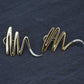 Tiffany & Co. Paloma Picasso 18K YG & Platinum Diamond Zig Zag Earrings 16.80 Gr