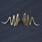 Tiffany & Co. Paloma Picasso 18K YG & Platinum Diamond Zig Zag Earrings 16.80 Gr