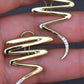 Tiffany & Co. Paloma Picasso 18K YG & Platinum Diamond Zig Zag Earrings 16.80 Gr