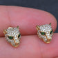 EFFY 14K Gold 0.50 CTW Diamond & Green Stone Leopard Stud Earrings (3.25g)
