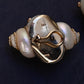 Gorgeous Pair Of 14K Maz Seashell Earrings