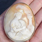 Exceptional Quality 14K Yellow Gold Cameo Brooch With Superb Carving