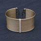 Charriol ALOR 18K Yellow Gold & Stainless Steel Pavé Diamond Wide Cable Cuff