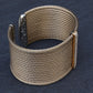 Charriol ALOR 18K Yellow Gold & Stainless Steel Pavé Diamond Wide Cable Cuff