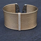 Charriol ALOR 18K Yellow Gold & Stainless Steel Pavé Diamond Wide Cable Cuff
