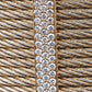 Charriol ALOR 18K Yellow Gold & Stainless Steel Pavé Diamond Wide Cable Cuff